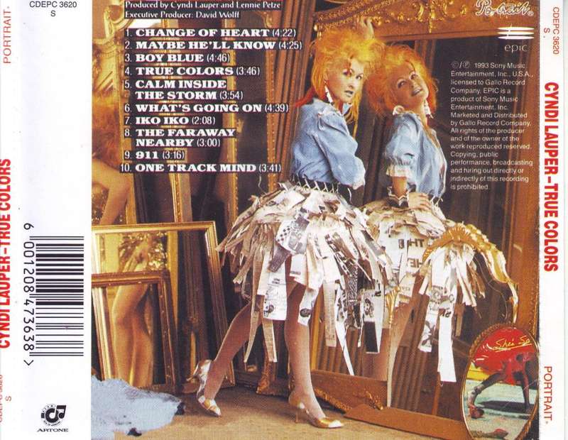 CYNDI LAUPER - True colors (CD) CDEPC 3620 NM