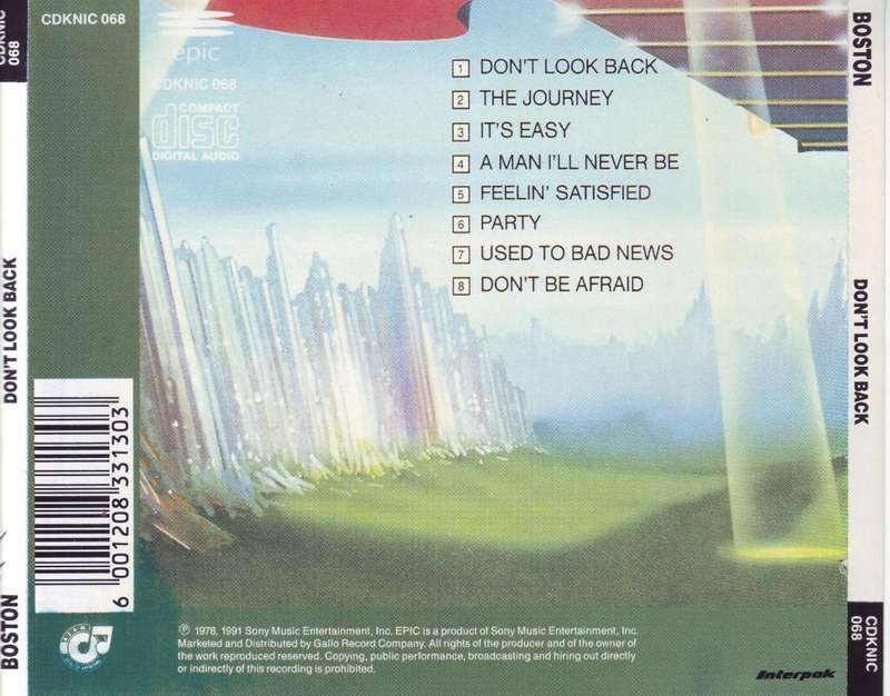 BOSTON - Don`t look back (CD) CDKNIC 068 NM