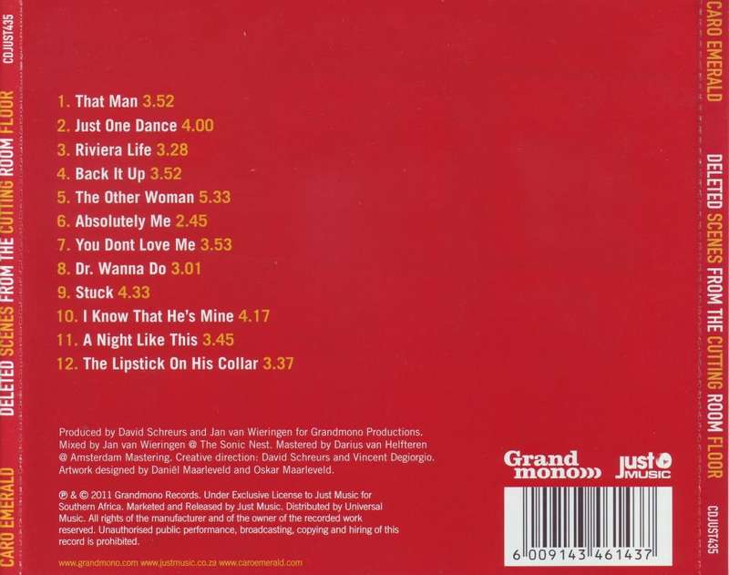 CARO EMERALD - Deleted scenes from the cutting room floor (CD, promo)  CDJUST435 NM-