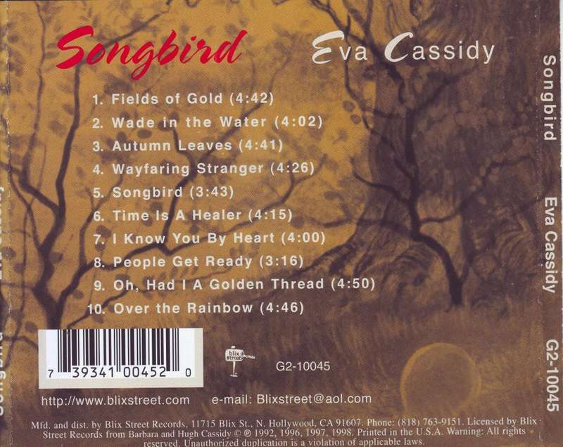 EVA CASSIDY - Songbird (CD) G2-10045 VG+