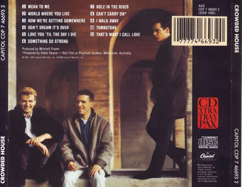 CROWDED HOUSE   Crowded House (CD) CDP 7 46693 2 NM