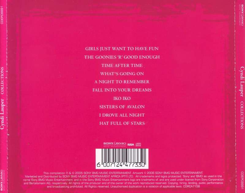 CYNDI LAUPER - Collections (CD)  CDEPC6991  NM-