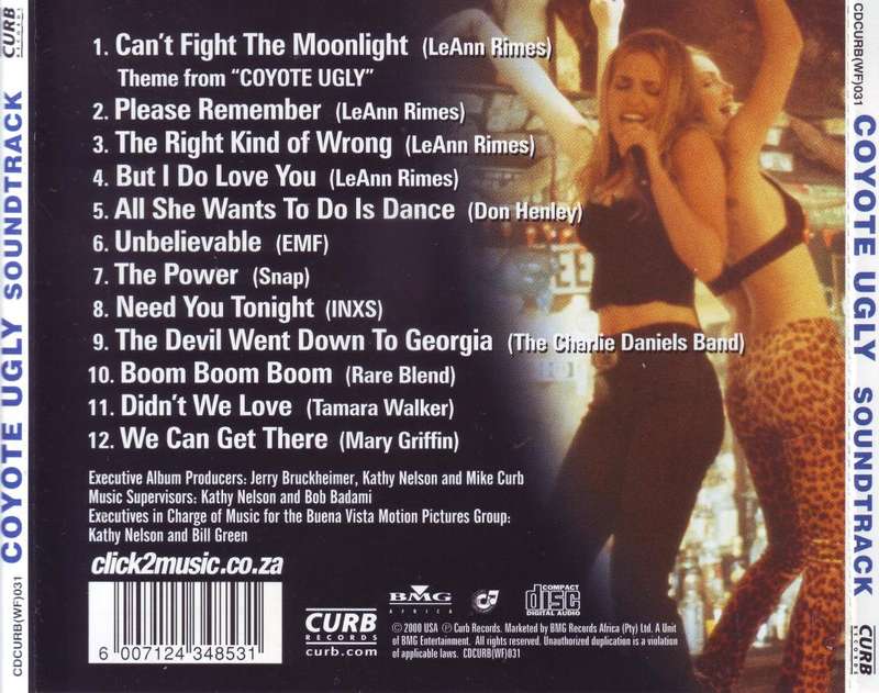 COYOTE UGLY - Soundtrack (CD)  CDCURB(WF)031 VG to VG+
