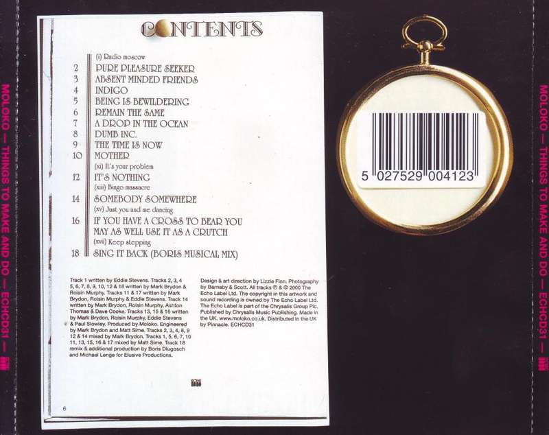 MOLOKO - Things to make and do (CD) ECHCD31 NM-