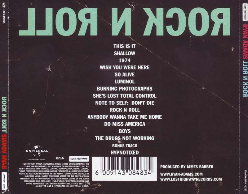 RYAN ADAMS - Rock n roll (CD) STARCD 6854 VG+