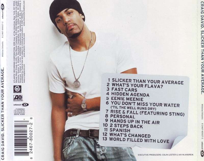 CRAIG DAVID - Slicker than your average (CD) 8 2467-80027-2 EX