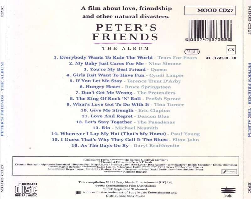 PETER`S FRIENDS: THE ALBUM - Soundtrack (CD) MOOD CD27 VG+