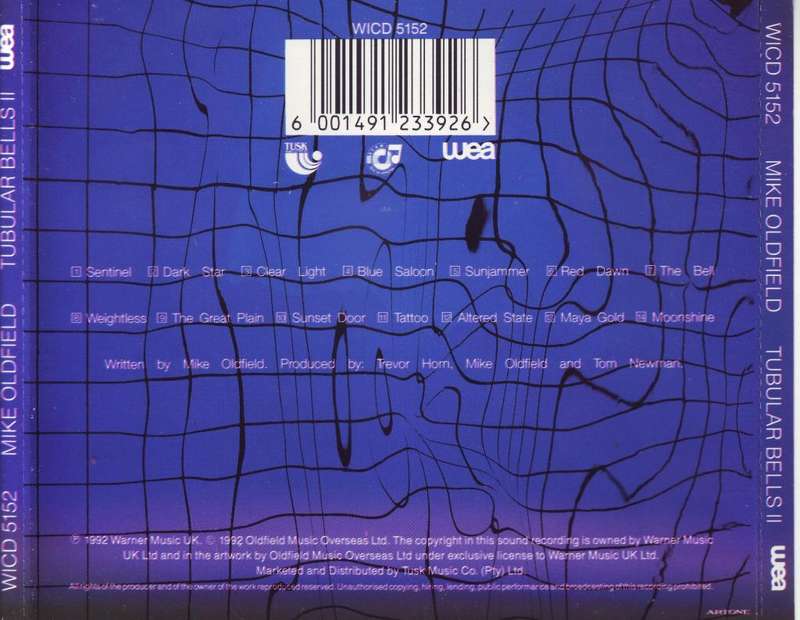 MIKE OLDFIELD - Tubular Bells II (CD) WICD 5152 VG+