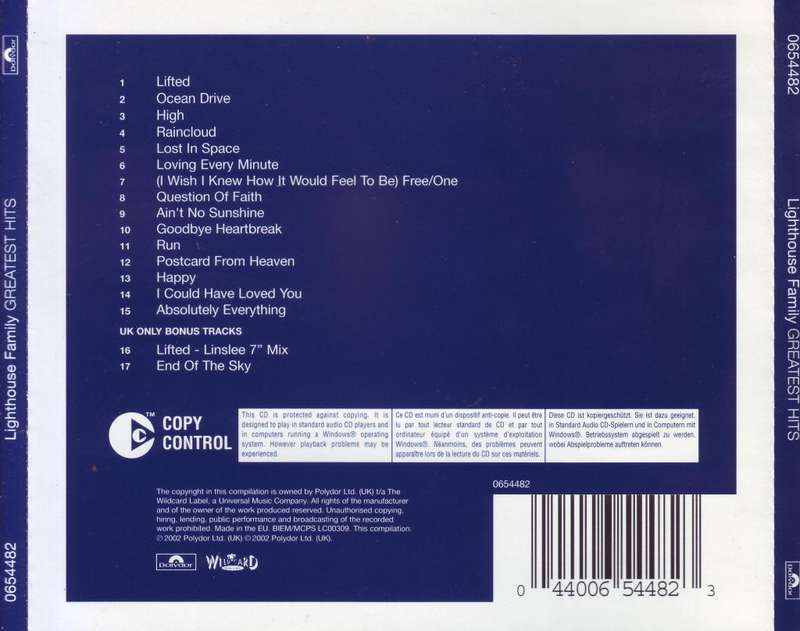 LIGHTHOUSE FAMILY - Greatest hits (CD) 0654482 EX