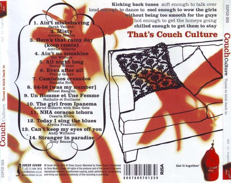 COUCH CULTURE TUNES TO KICK BACK TO - Compilation (CD) SSPCD 055 VG to VG+