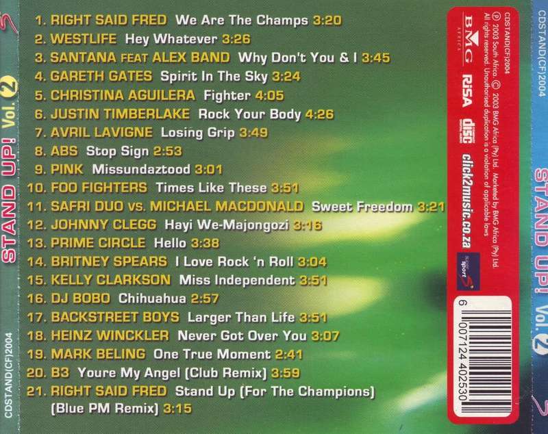STAND UP VOL. 2 - Compilation (CD) CDSTAND(CF)2004 VG