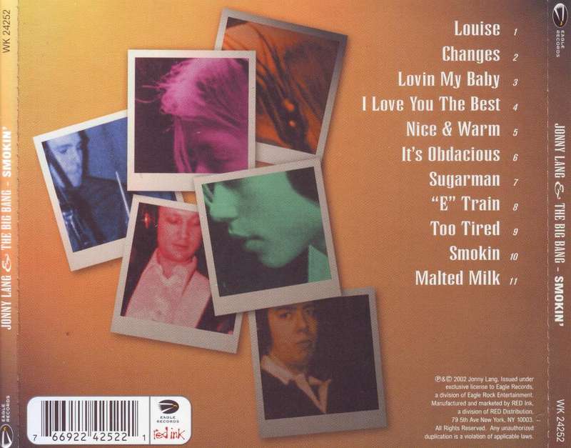 JONNY LANG & THE BIG BANG - Smokin` (CD) WK 24252 NM