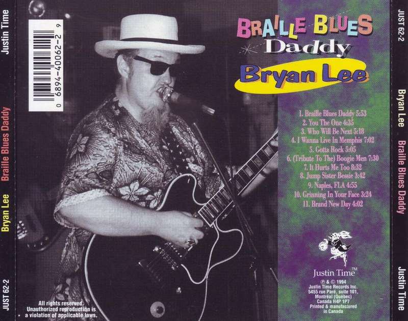 BRYAN LEE - Braille blues daddy (CD) JUST 62-2NM