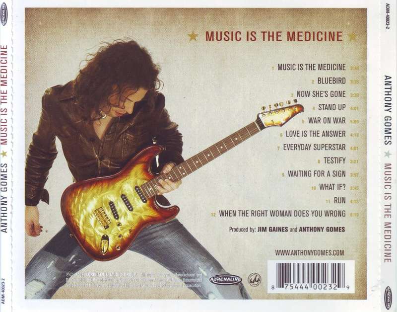 ANTHONY GOMES - Music is the medicine (CD) ADM-40023-2  NM