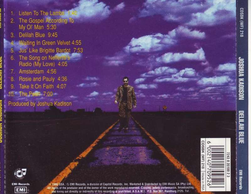 JOSHUA KADISON - Delilah blue (CD) CDSBK (WF) 218 EX