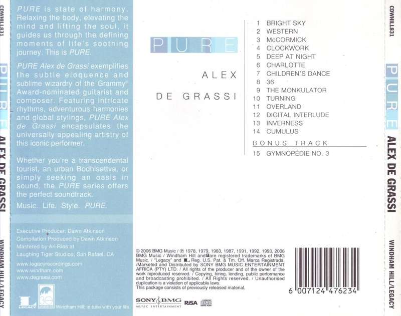 ALEX DE GRASSI - Pure Alex De Grassi (CD) CDWHILL831 NM-