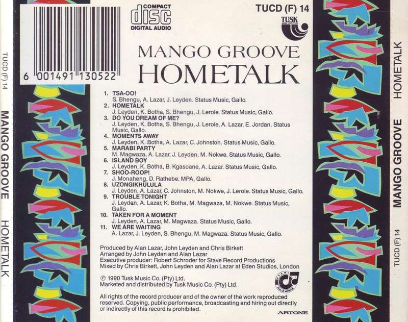 MANGO GROOVE - Hometalk (CD) TUCD (F) 14 VG+