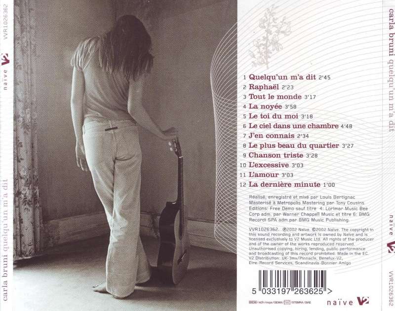 CARLA BRUNI - Quelqu`un m`a dit (CD) VVR1026362 VG+