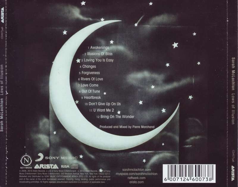 SARAH MCLACHLAN - Laws of illusion (CD) CDAST546 NM