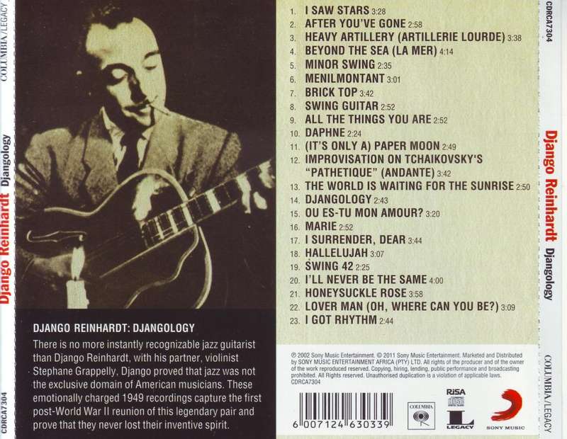 DJANGO REINHARDT - Djangology (CD) CDRCA7304 NM-