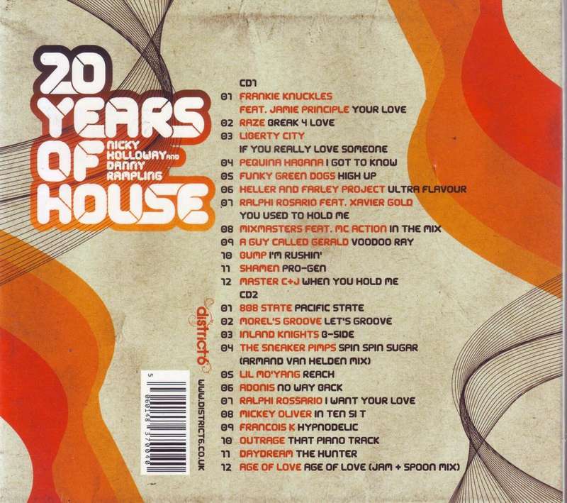 NICKY HOLLOWAY AND DANNY RAMPLING - 20 years of house (double CD, digipak) D6CD004 NM