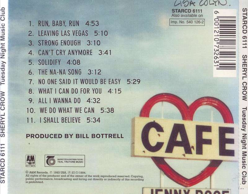 SHERYL CROW - Tuesday night music club (CD) STARCD 6111 VG