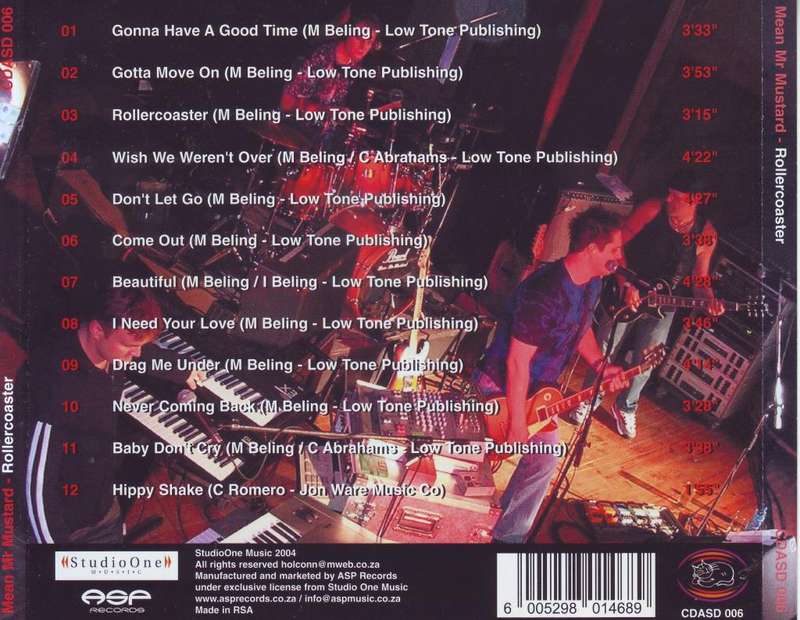 MEAN MR MUSTARD - Rollercoaster (CD) CDASD 006 VG