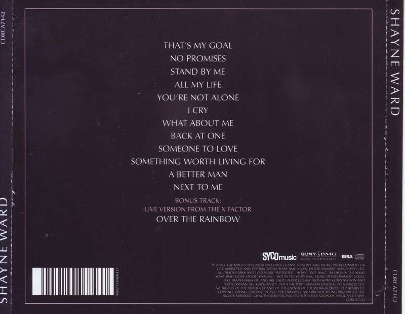 SHAYNE WARD - Shayne Ward (CD) CDRCA7142 VG