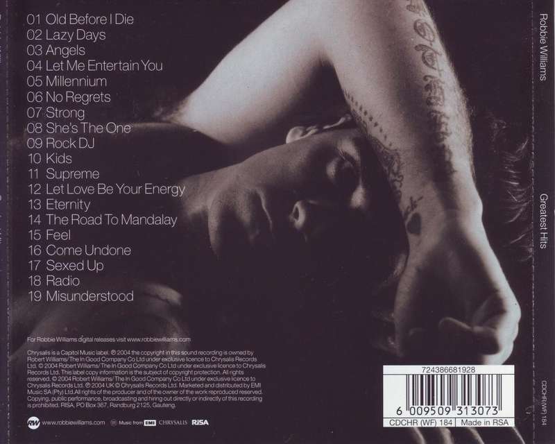 ROBBIE WILLIAMS - Greatest hits (CD) CDCHR (WF) 184 VG to VG+