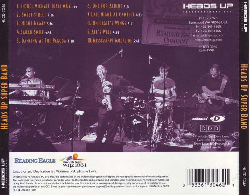 HEADS UP SUPER BAND - Live At The Berks Jazz Fest (CD) HUCD 3046 NM