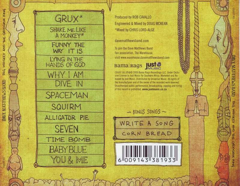 DAVE MATTHEWS BAND - Big whiskey and the groogrux king (CD) CDJUST 301 VG+