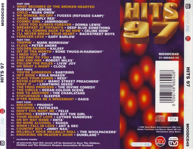 HITS 97 - Compilation (double CD) MOODCD49 VG