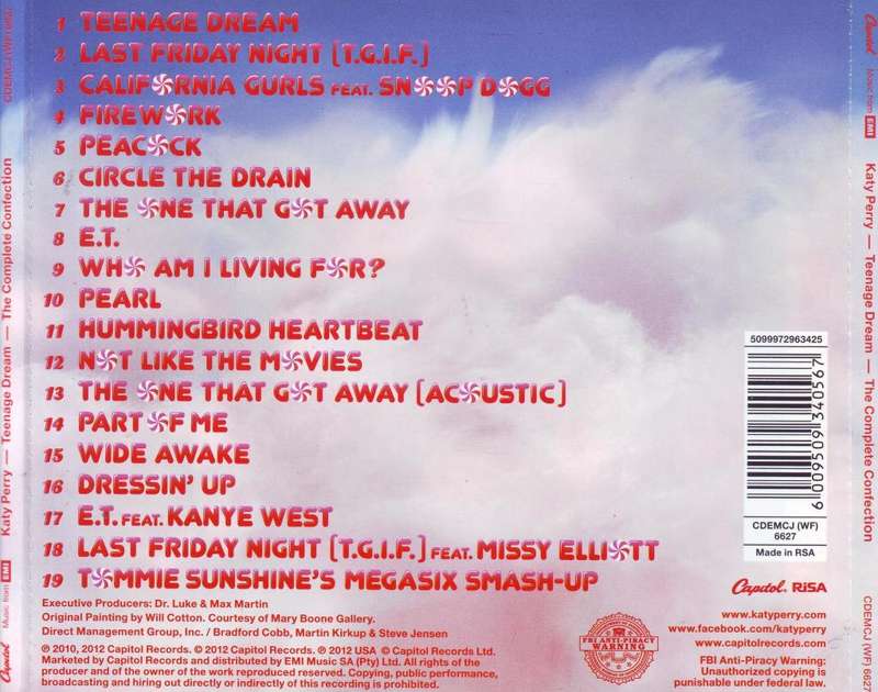 KATY PERRY - Teenage dream: the complete confection (CD) CDEMCJ (WF) 6627 EX