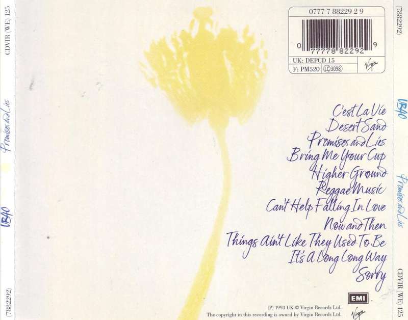 UB40 - Promises and lies (CD) CDVIR (WE) 125  EX