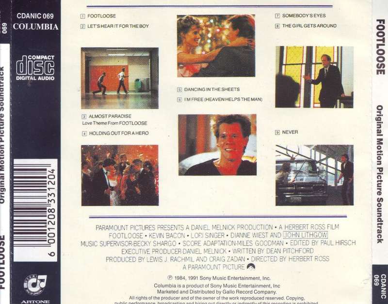FOOTLOOSE - Original motion picture soundtrack (CD) CDANIC 069 NM-