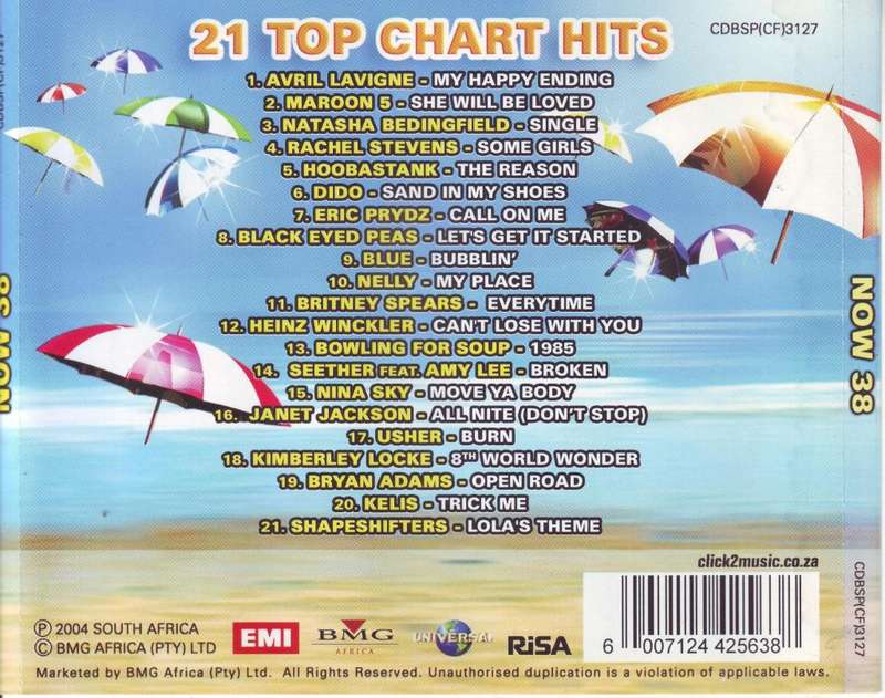 NOW 38 (SA) - Compilation (CD) CDBSP(CF)3127 VG