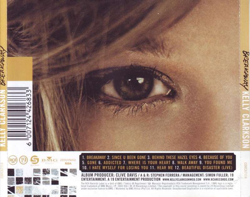 KELLY CLARKSON - Breakaway (CD) CDRCA7114 VG