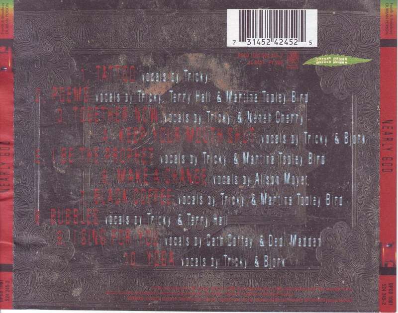 NEARLY GOD (Tricky) - Nearly God (CD) DPCD 1001 / 524 245-2 NM