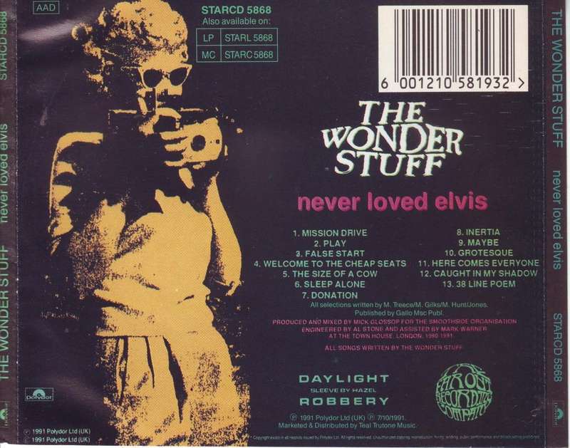 THE WONDER STUFF - Never Loved Elvis (CD) STARCD 5868 EX