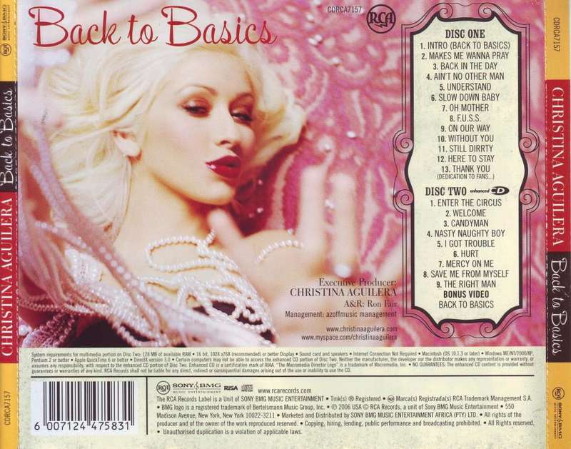 CHRISTINA AGUILERA - Back to basics (double CD) CDRCA7157