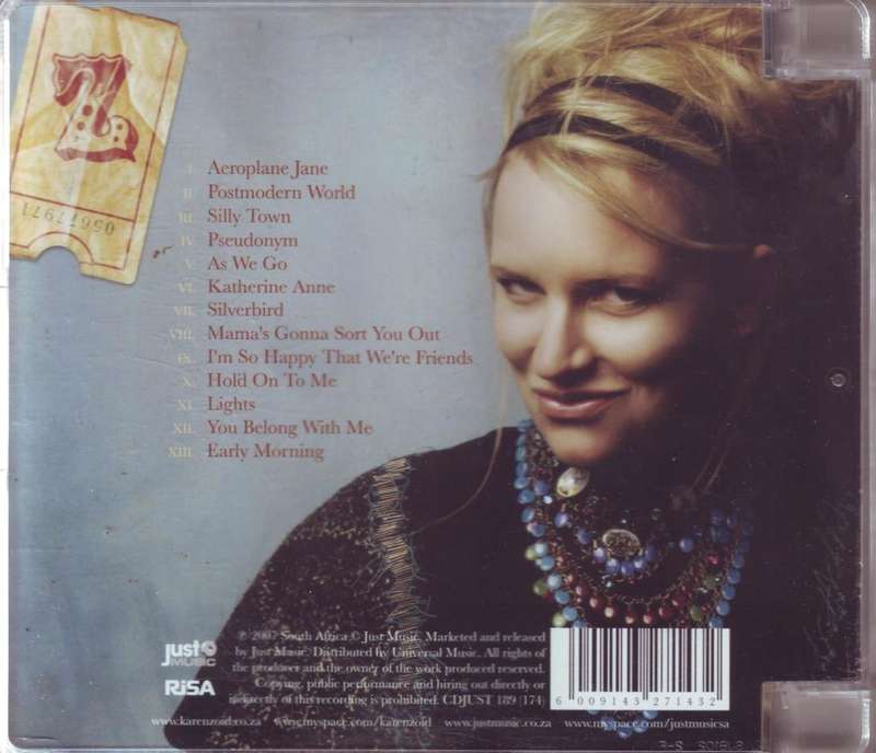 KAREN ZOID - Postmodern world (CD) CDJUST 189  NM-