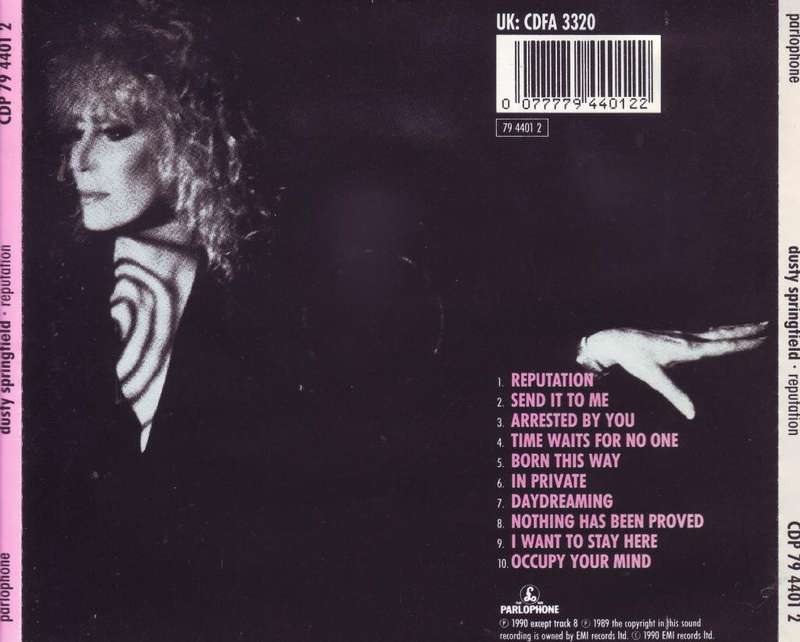 DUSTY SPRINGFIELD - Reputation (CD) CDP 79 4401 2 NM