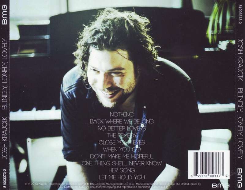 JOSH KRAJCIK - Blindly, lonely, lovely (CD) 81003373-2  EX