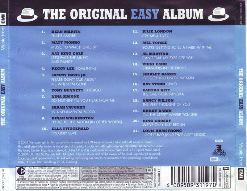 THE ORIGINAL EASY ALBUM - Compilation (CD) CDGOLD (GSB) 172 VG to VG+
