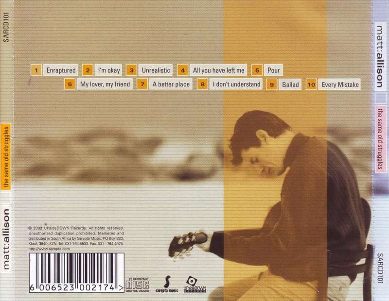 MATT ALLISON - The same old struggles (CD) SARCD101  NM (R25 SALE)