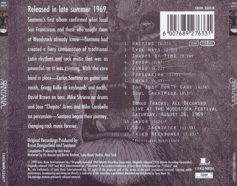 SANTANA - Santana (CD) CDCOL 5535 H NM