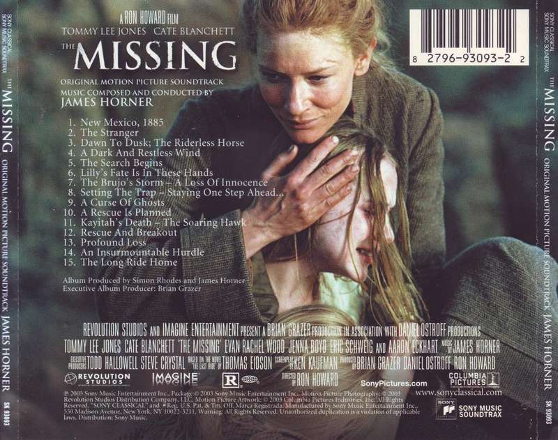 THE MISSING - Original motion picture soundtrack (CD) SK 93093  NM
