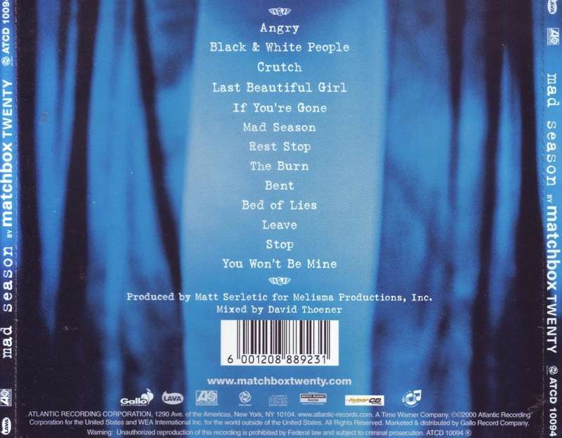 MATCHBOX 20 - Mad season (CD) ATCD 10094 VG