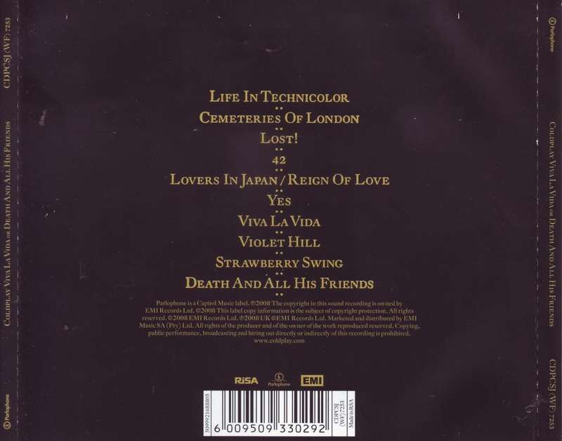 COLDPLAY - Viva La Vida (CD) CDPCSJ (WF) 7253 EX