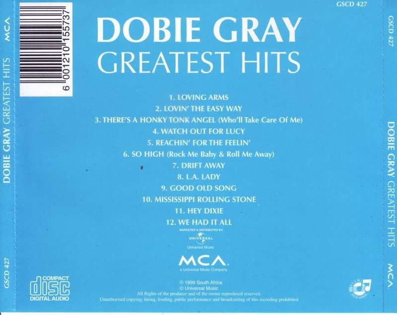 DOBIE GRAY - Greatest Hits (CD) GSCD 427 NM